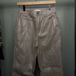 PacSun Taupe Faux Leather Pants